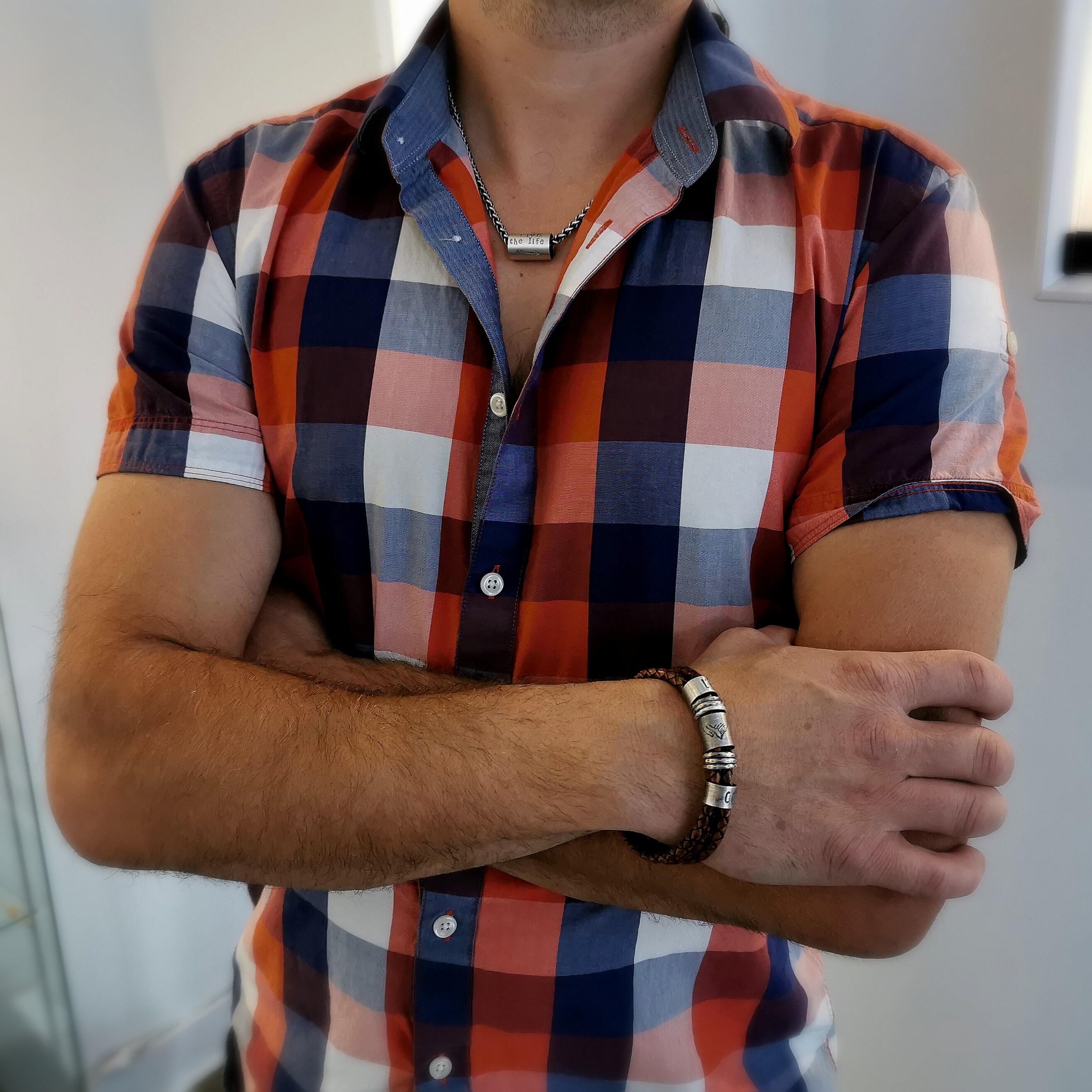 Silver and gold name bracelet for men names beads on genuine Etsy