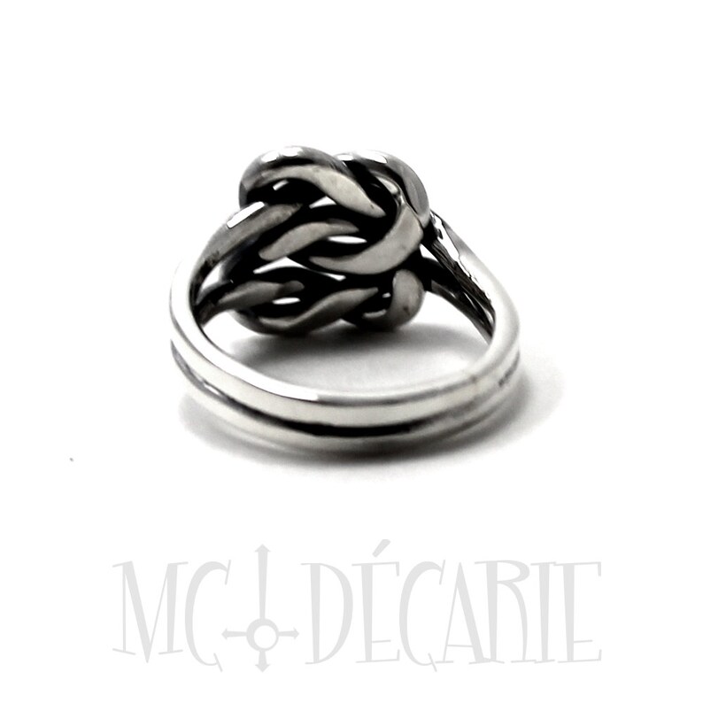 Chunky double knot ring sailor knot ring in sterling silver silver ring #B141 sailor ring friendship ring double knot thick knot ring