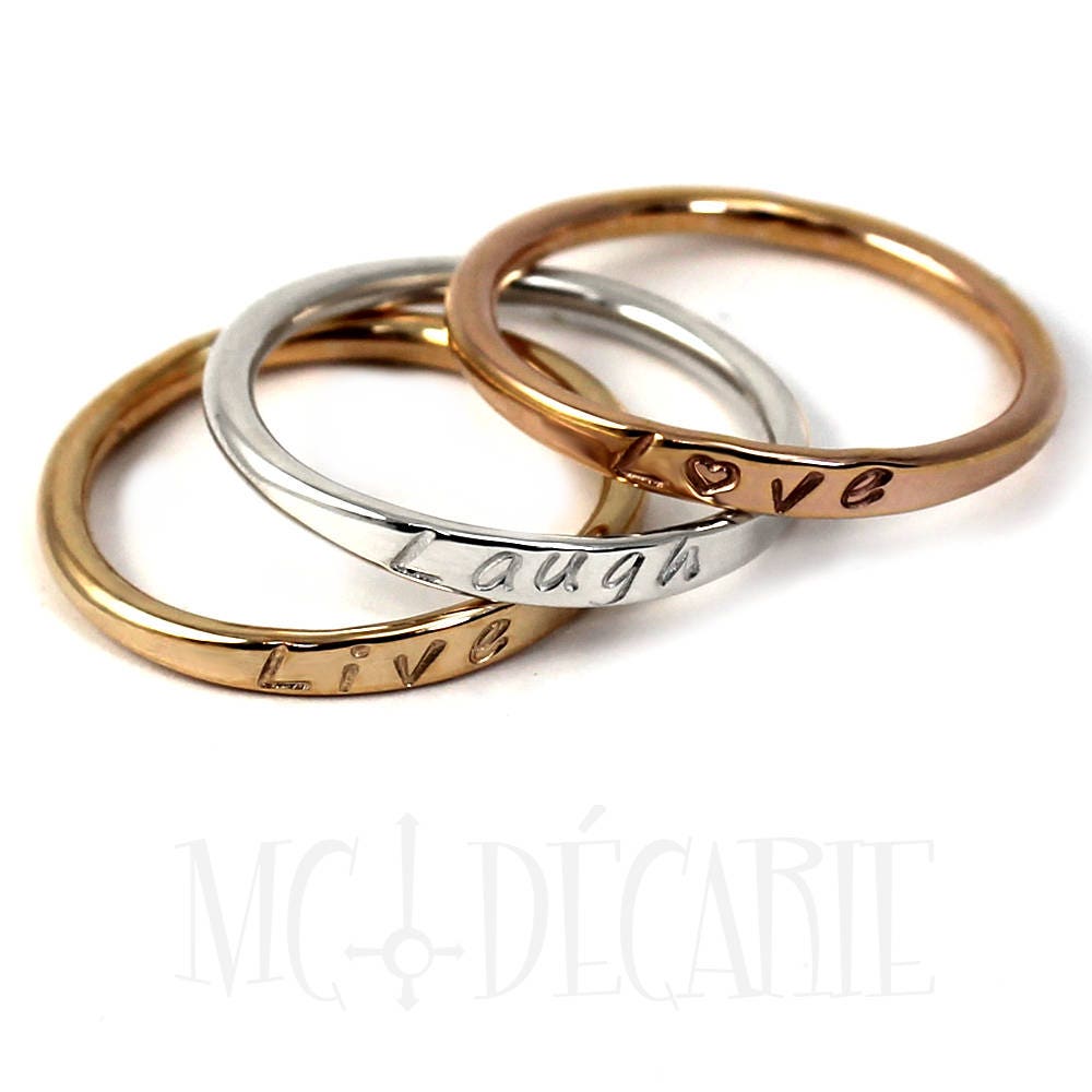 10k gold stacking rings