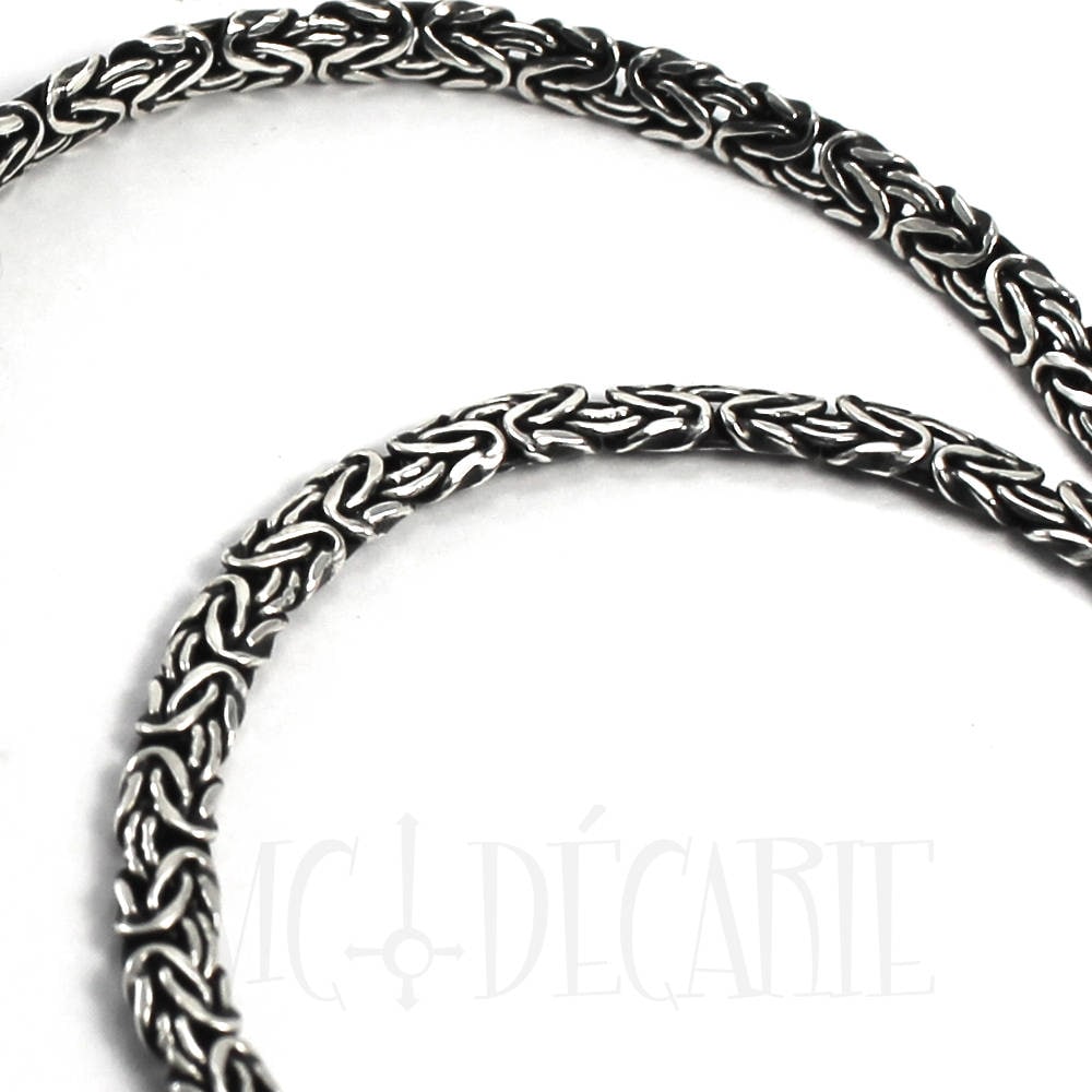 flat byzantine chain silver