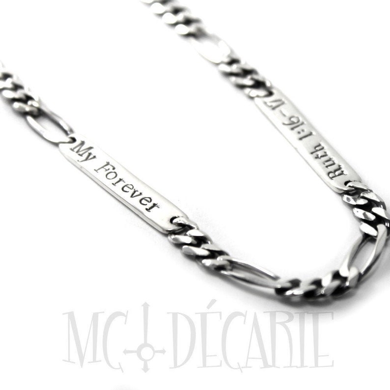 Personalized Figaro chain customized plate 4.5mm / 5.4 mm / image 1