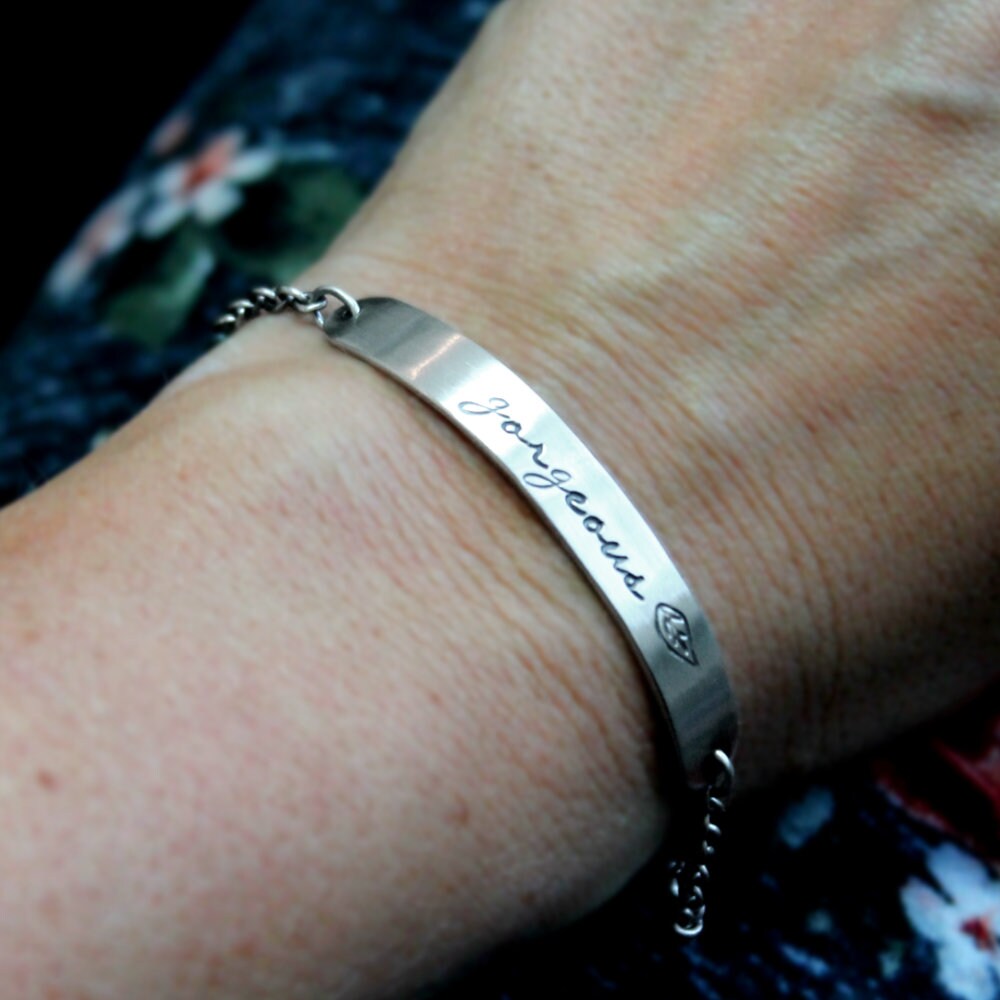 Medic alert bracelet with Sterling silver chain can be Etsy