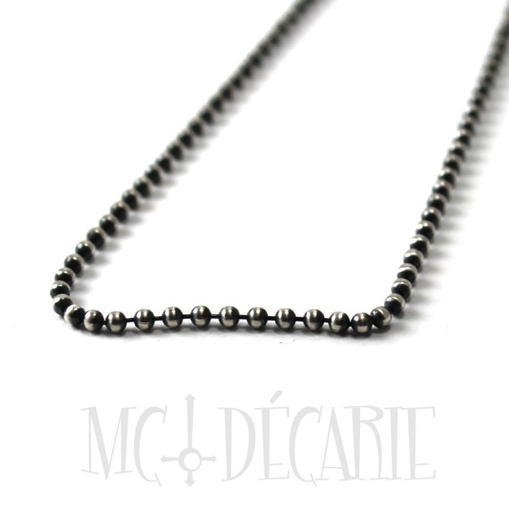 Ball Chain in Silver 2mm, 2.5mm, 3mm or 4mm, 16 to 36 Bead Chain