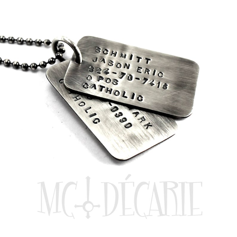 Pendentif 2 plaques d