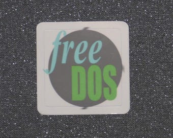 FreeDOS PC Case Sticker  (choose background color)