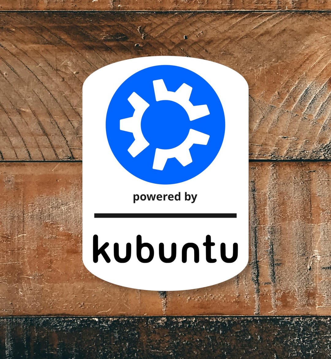 Kubuntu Linux Sticker – Waterproof & Uv-proof Vinyl Laptop, PC Case ...
