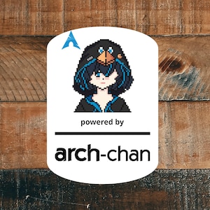 Arch-chan Linux Sticker – Waterproof & UV-Proof Vinyl Laptop, PC Case, and Notebook Decal