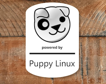 Puppy Linux Sticker – Waterproof & UV-Proof Vinyl Laptop, PC Case, and Notebook Decal