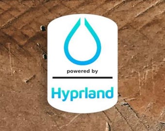 Hyprland Linux Sticker – Waterproof & UV-Proof Vinyl Laptop, PC Case, and Notebook Decal