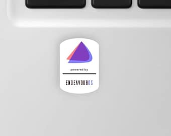 EndeavourOS Linux Sticker – Waterproof & UV-Proof Vinyl Laptop, PC Case, and Notebook Decal