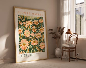 Dublin Flower Market Print | Flower Market Prints | Digital Download | Flower Market Poster | Printable Poster | Matisse Flower | Wall Art