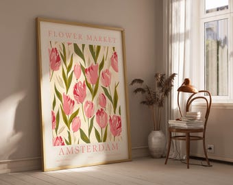 Amsterdam Flower Market Print | Flower Market Print | Digital Download | Flower Market Poster | Printable Poster | Matisse Flower | Wall Art