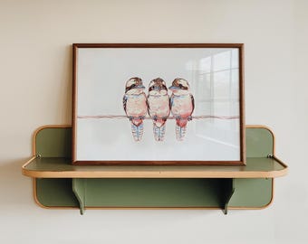Kookaburra-afdruk | Muurkunst kookaburra | Australische kookaburra | Dierenprint | Muurkunst | Afdrukbare poster | Vintage muurkunst | Vogelafdruk