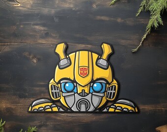 Autocollant Vinyle Bumblebee Voiture - Déco Enfants, Chambre, Ordinateur, Fourgon