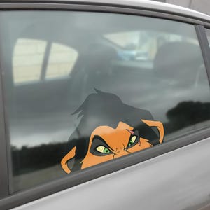 Scar Peeker Sticker – Waterproof Vinyl Lion King Villain Decal, Peeking Scar Car/Laptop Sticker Peeker Sticker OHUQ29