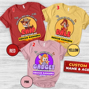 Rangers Team Matching Shirt/Funny Chip N Dale Rescue Rangers Group Shirt/Chip N Dale Character Shirt/Chip N Dale Movie Shirt OGOJ18