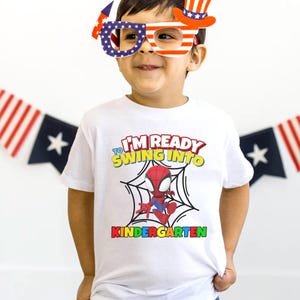 Swinging into Preschool Shirt/Spidey Back To School Shirt/Spider Amazing Friend/Swinging Into Grade Spider/First Day of School O-21062301