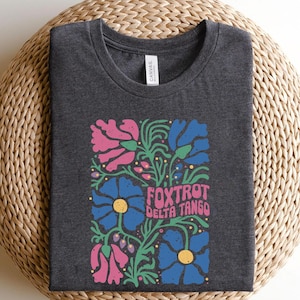 FDT Anti Trump Foxtrot Delta Tango Shirt/Subtle Fck Trump Flower Shirt, Gift for Democrat, Fck Trump Progressive Liberal Flower Tee OHQT02