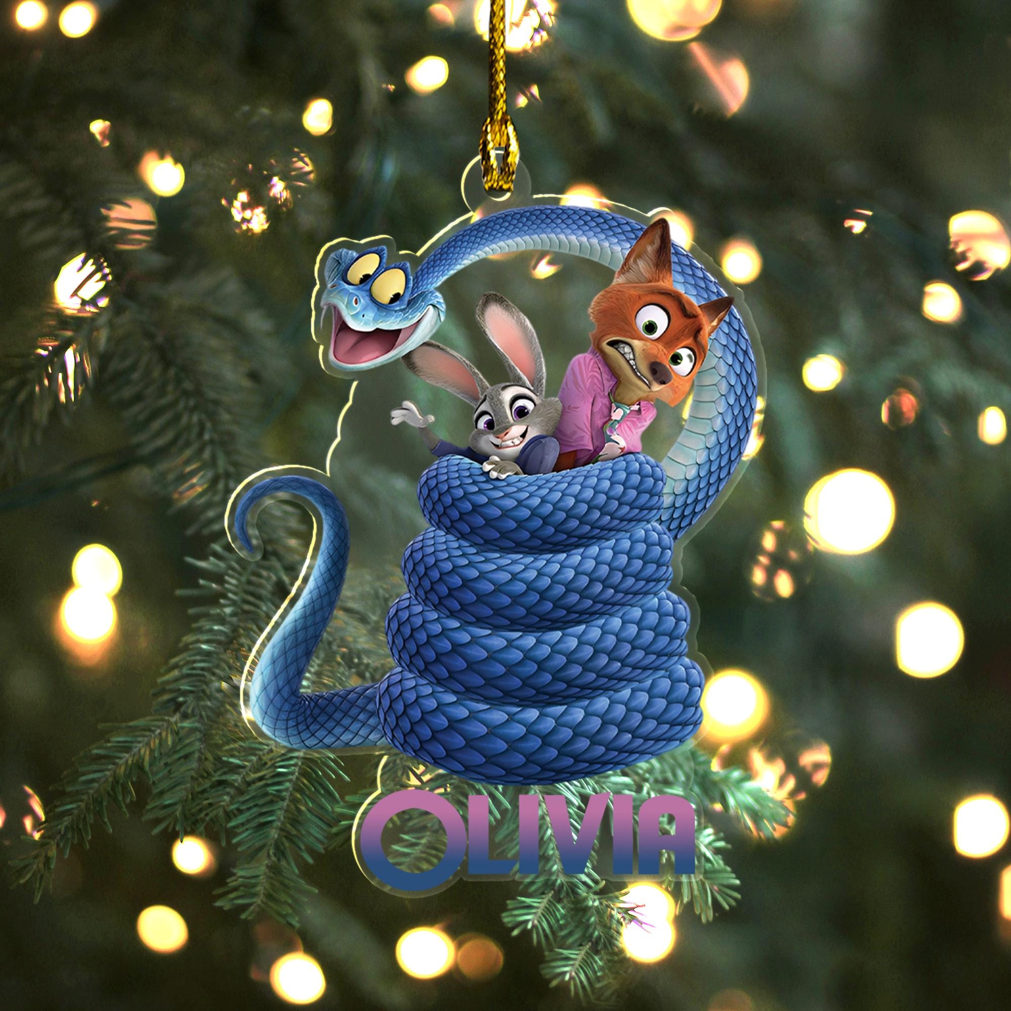 Discover Personalized Disney Zootopia 2 Nick Judy Gary Ornament/Disney Zootopia 2 Christmas Ornament/Nick And Judy Christmas Zootopia 2 Gift
