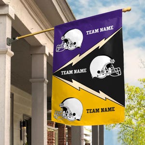 Custom Team House Divided Garden Flag/Personalized House Divided Baseball Flag/Football Team Flag/American Football Garden Flag OHS212