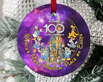 Disney 100 Years of Wonder Christmas Ornament, Mickey & Friends