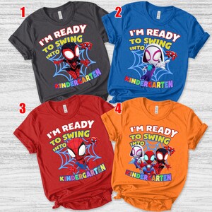 Spidey Back to School Shirt/Custom Swinging Into Grade Spider‑Man School Tee/First Day of School Spidey Gift/Spidey Back to School OHT128