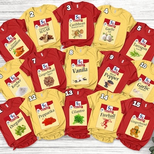 Spice Girl Halloween Costume/Spice Girl Halloween Shirt/Spice Girl Halloween Group Shirt/Group Condiment Shirts/Spice Group Shirts OFUD12