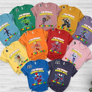 Swinging into Preschool Shirt/Spidey Back To School Shirt/Spider Amazing Friend/Swinging Into Grade Spider/First Day ofSchool OGUW26
