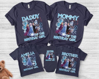 Frozen Birthday Shirt , Elsa Birthday Shirts, Frozen Custom Shirt , Frozen Personalized Tee, Frozen Family Party shirts  AXLS22