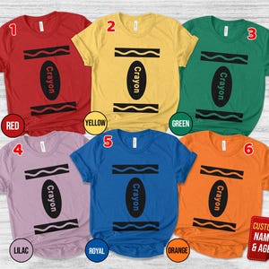 Crayon Matching Family Shirts/Crayon Halloween Costume Shirt/Crayon Box Shirt/Crayon Color Shirt/Crayon Family Group Shirts OFVF06