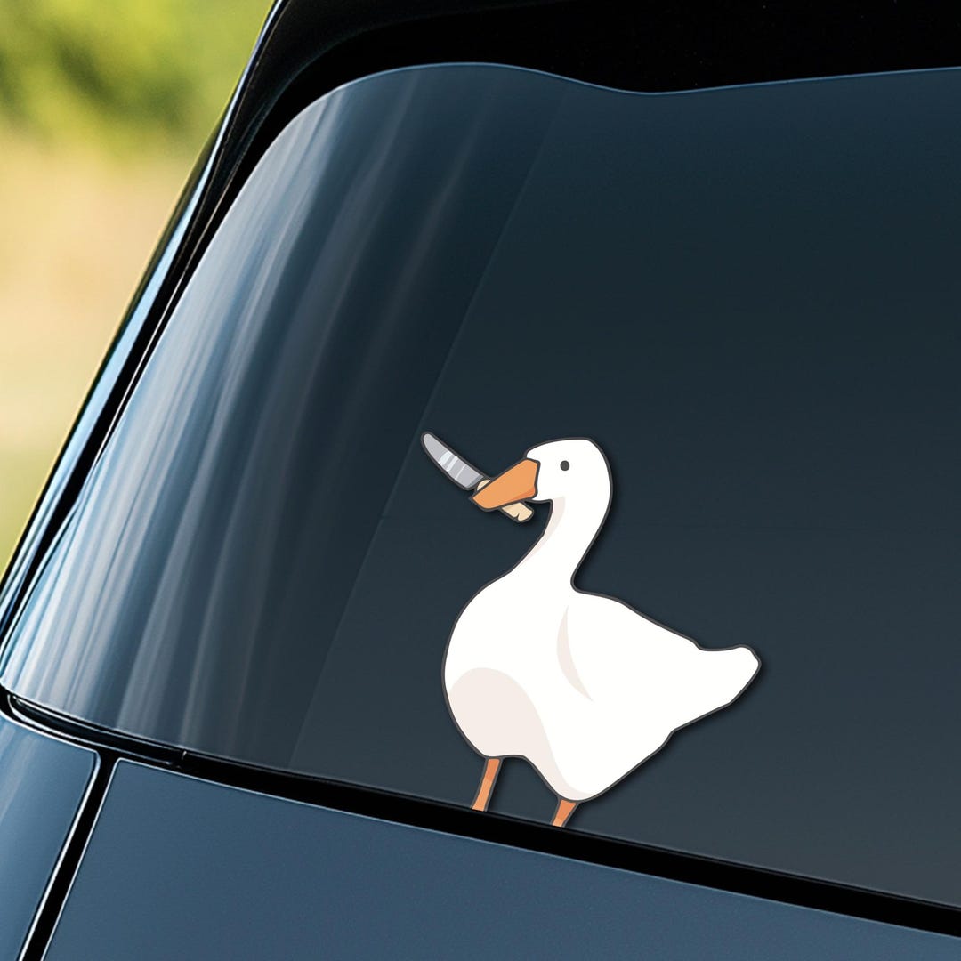 Silly Goose Peeker Sticker – Meme Peeking Goose Waterproof Vinyl Decal ...