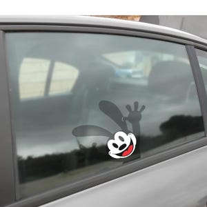 Oswald the Lucky Rabbit Peeker Sticker – Funny Peeking Oswald Vinyl Decal, Waterproof Disney Car & Laptop Sticker OHUF33