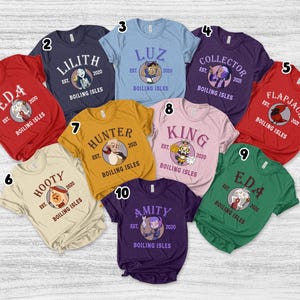 The Owl House Character Shirt/Hexside School of Magic And Demonics/Disney The Owl House Group Matching Tshirt/Owl House Friends Shirt OGY106