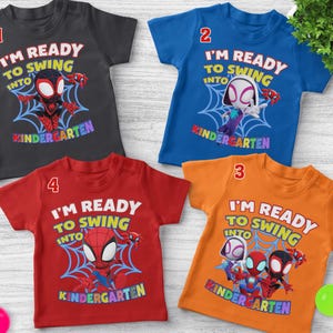 Spidey Back to School Shirt/Custom Swinging Into Grade Spider‑Man School Tee/First Day of School Spidey Gift/Spidey Back to School OHT128
