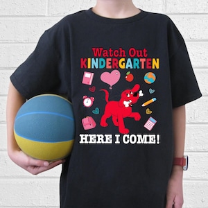 Clifford the Big Red Dog Back to School Shirt/Personalized Big Red Dog Tee/Funny Cartoon Dog School Outfit/Emily Elizabeth Gift - OHTC08