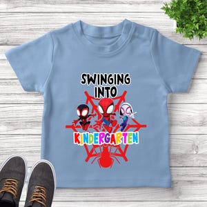 Swinging into Preschool Shirt/Spidey Back To School Shirt/Spider Amazing Friend/Swinging Into Grade Spider/First Day of School O-20062324