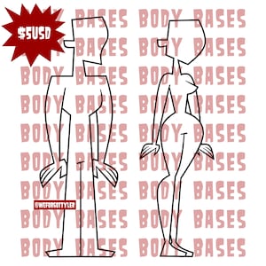 Può includere: Disegno a tratto di due figure umane stilizzate, una maschile e una femminile, con le parole "BODY BASES" ripetute in un motivo. Un grafico a stella rossa mostra "$5USD". È presente anche il testo "@WEFORGOTTYLER".