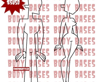 Total Drama OC Body Bases - Pacote com 2