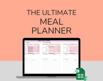Digital Meal Planner: Google Sheets, Calorie Tracker (Digital Download)