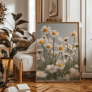 Daisies in Bloom - Vintage Flower Art, Home Decor, Wall Art, Gift for Nature Lovers, Aesthetic Prints, Room Decoration, Poster