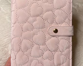 A6 Binder | Velvet Feel | Budget Binder | Heart Pattern | Cash Stuffing Binder