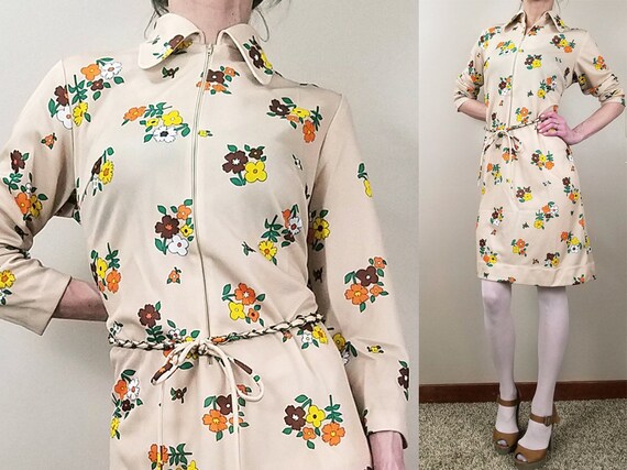 Vintage 60s Mod Mini Dress // Dog Ear Collar Groov