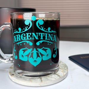 Argentina travel mug , Argentinian souvenirs, Argentina Coffee mug , Argentina mug, Argentina beer mug,  Argentinian gifts, Name, Trip