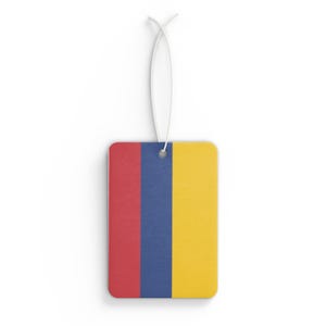 Deodorante per auto con bandiera colombiana - Profumi freschi per viaggiatori, decorazione per auto con orgoglio colombiano, regalo per colombiani, regalo per amanti della Colombia