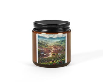 Handgemachte Sojakerzen, kolumbianisches Dekor, Aromatherapiekerzen-Set