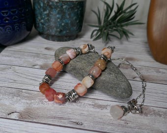 Necklace Moroccan Agate Handmade Sterling Silver #2228
