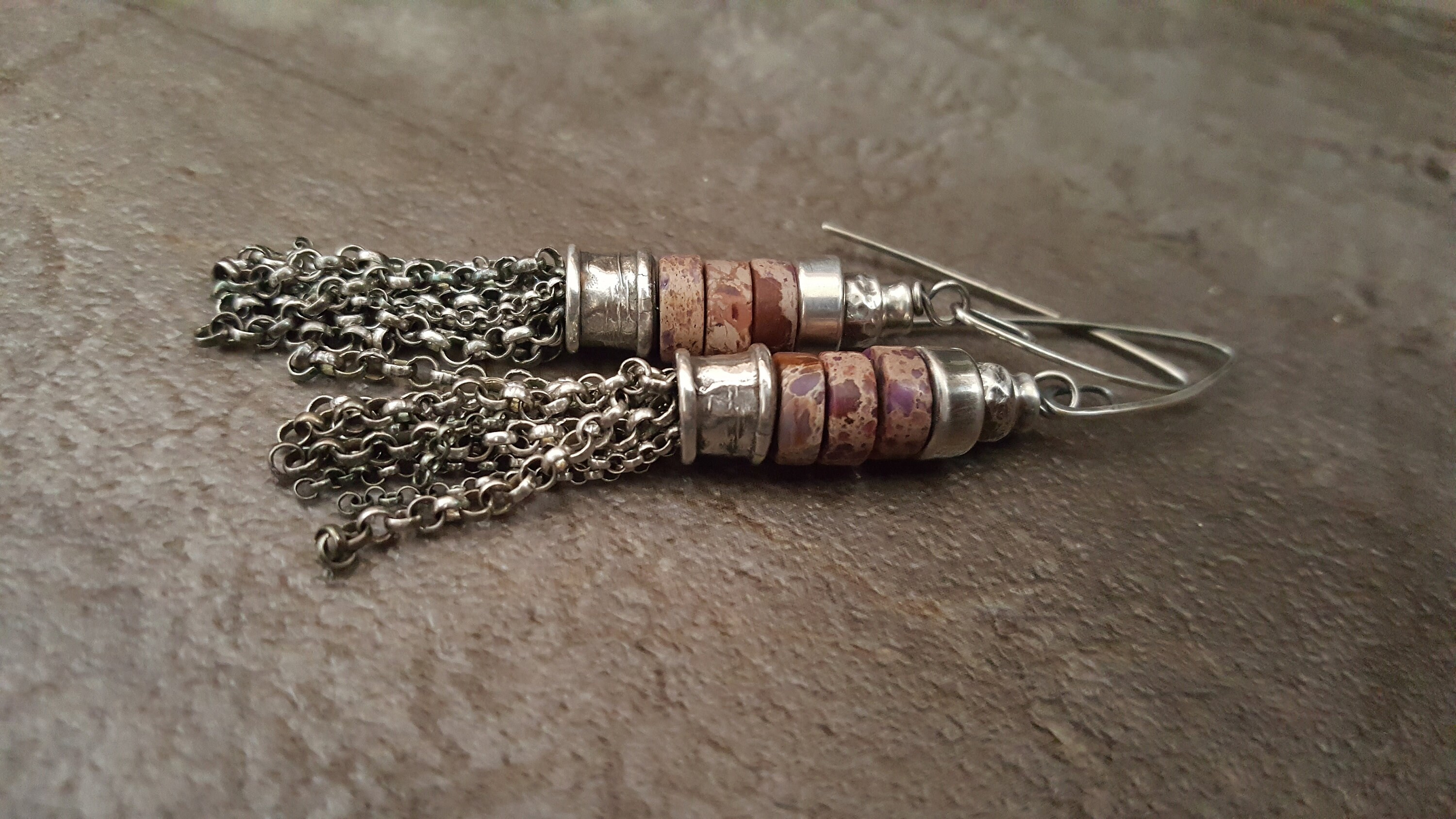 Threaded Lee Gold Drop Earrings in Mint Magnesite main image 0