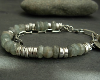 Bracelet Teal Kyanite Sterling Silver Charm #2102
