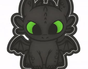 Toothless body cookie cutter Stl file