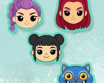 Set of 4 Demon hunters/kpop cookie cutter